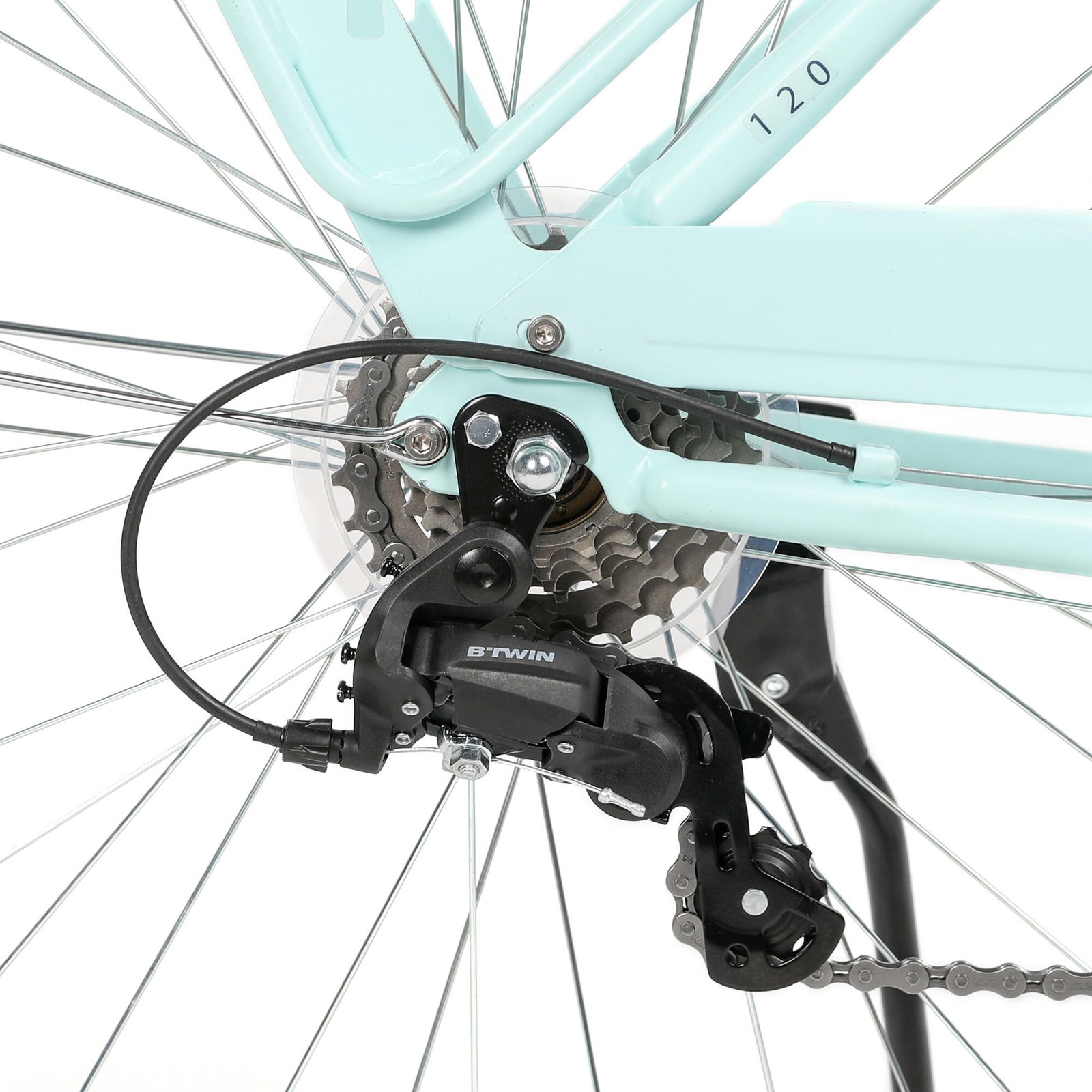 City Bike Elops 120 Low Frame 28 Inch 6 Speed - Green