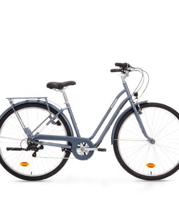 Elops 120 Bicycle City Bike Low Frame 28 Inch 6 Speed Denim Blue - Elops